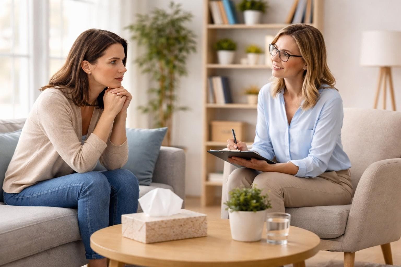 Anger Management Counseling A person sitting thoughtfully, with a subtle visual transition from a tense red atmosphere on one side to a peaceful calm atmosphere on the other. Anger Management Counseling A person sitting thoughtfully, with a subtle visual transition from a tense red atmosphere on one side to a peaceful calm atmosphere on the other.