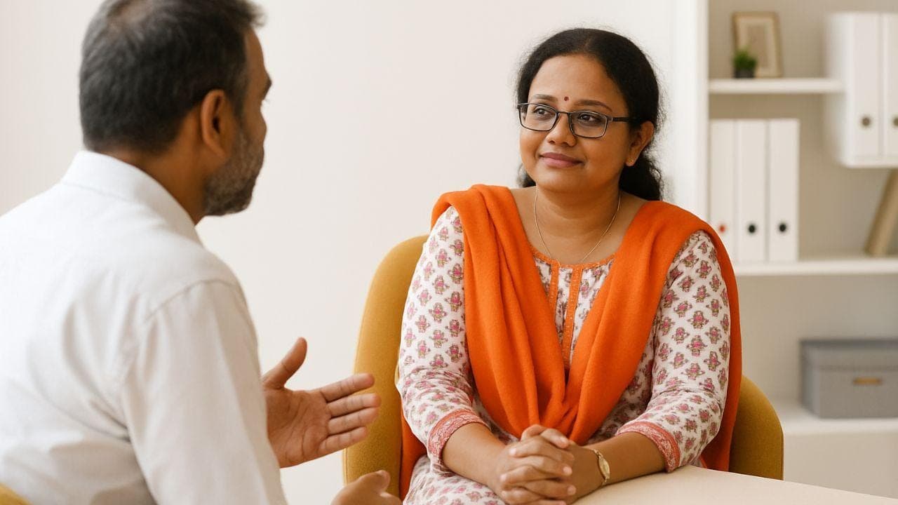 When Can Anger Management Counseling Help? or anger management and counseling A person sitting thoughtfully, with a subtle visual transition from a tense When Can Anger Management Counseling Help? or anger management and counseling A person sitting thoughtfully, with a subtle visual transition from a tense