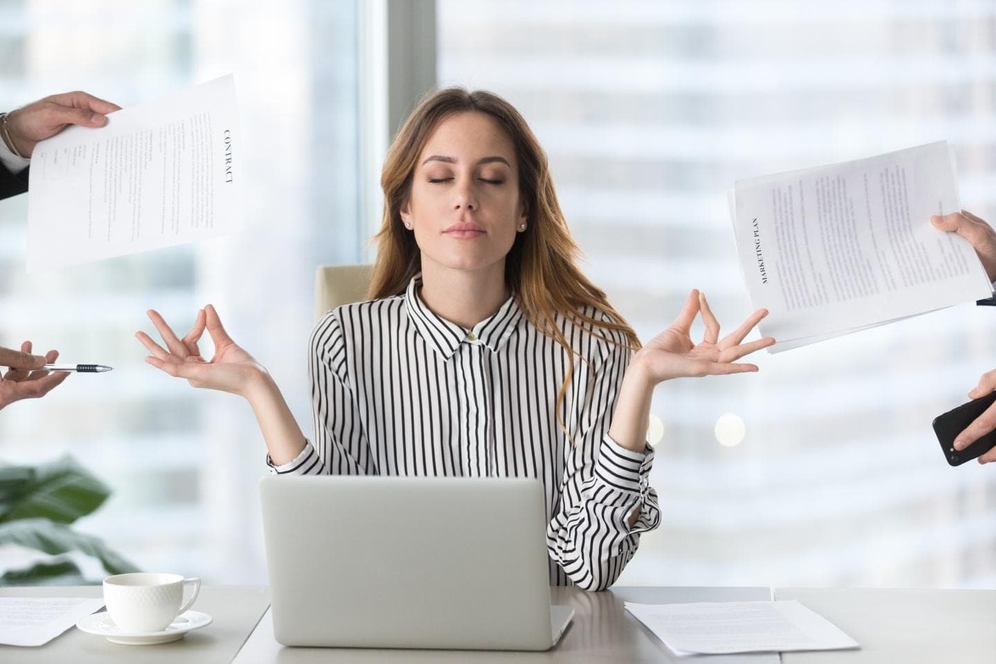 Career Growth counselling Person reflecting beside a window with a notebook containing career goals. Career Growth counselling Person reflecting beside a window with a notebook containing career goals.